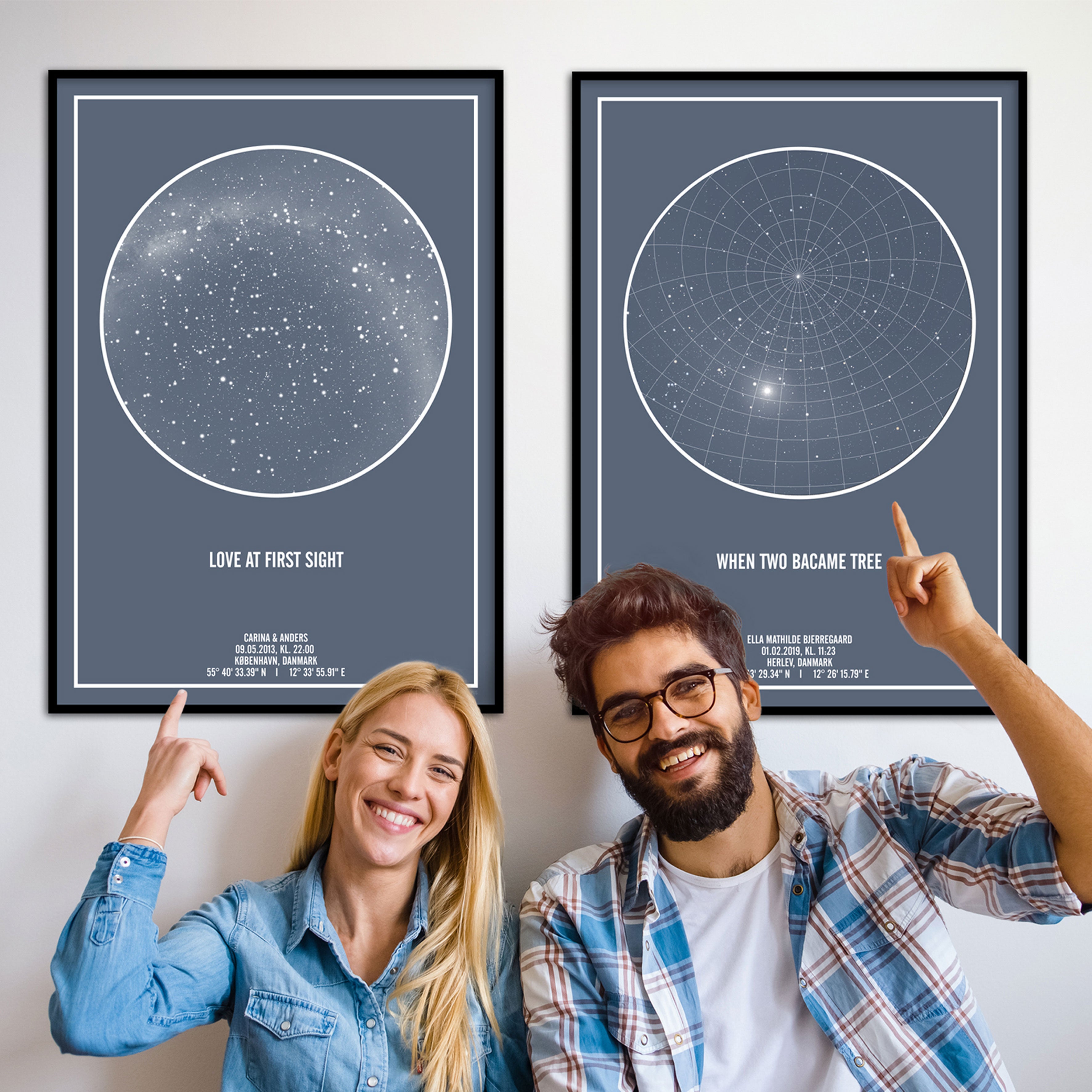 Stjernehimmel plakat med personligt citat