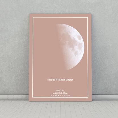 I love you to the moon and back plakat