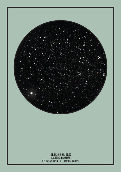 Barnedåbsgave: personlig plakat med navn, fødselsdato og sted