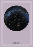 Personlig stjernehimmel plakat med mælkevejen