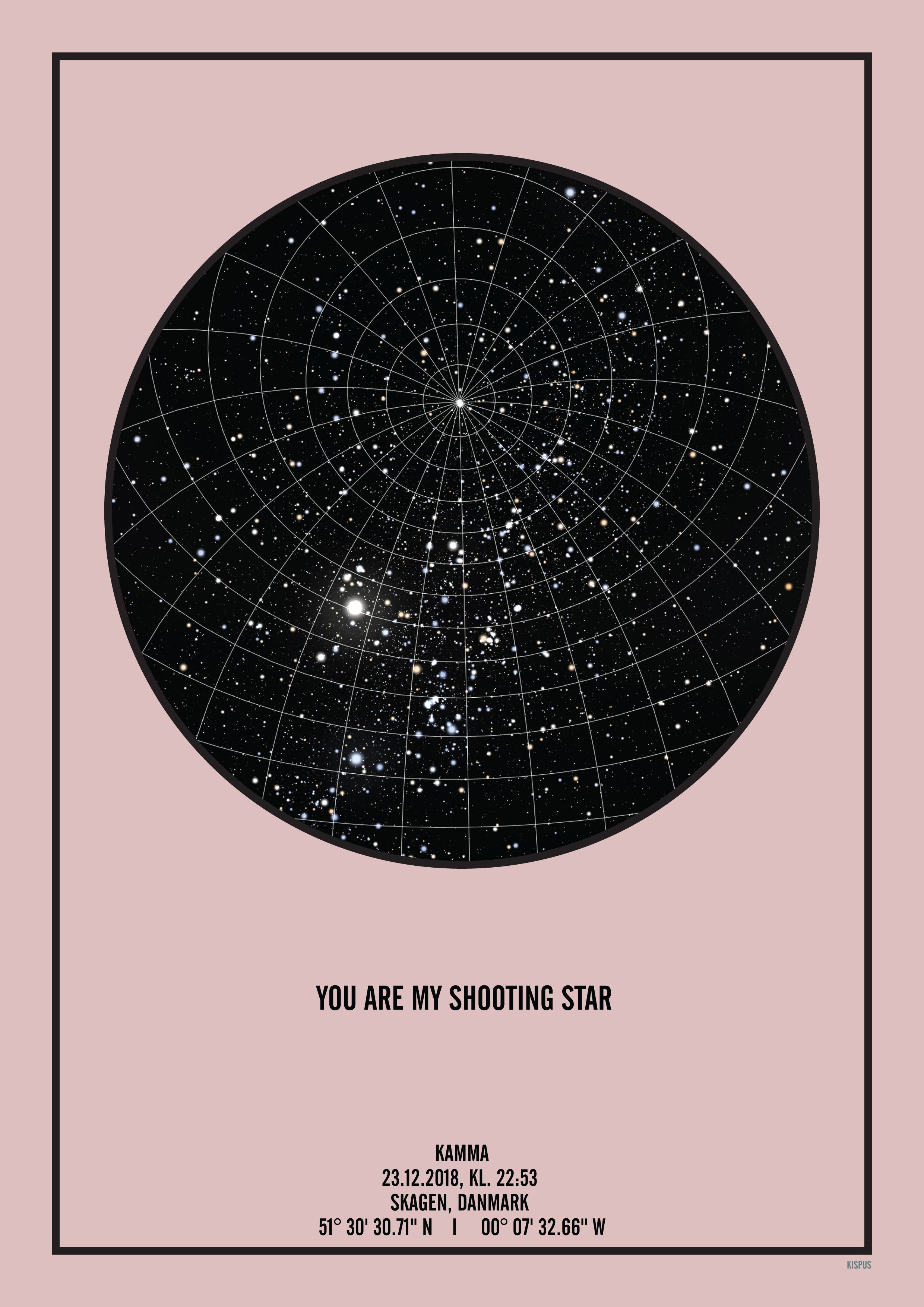 You are my shooting star stjernehimmel plakat