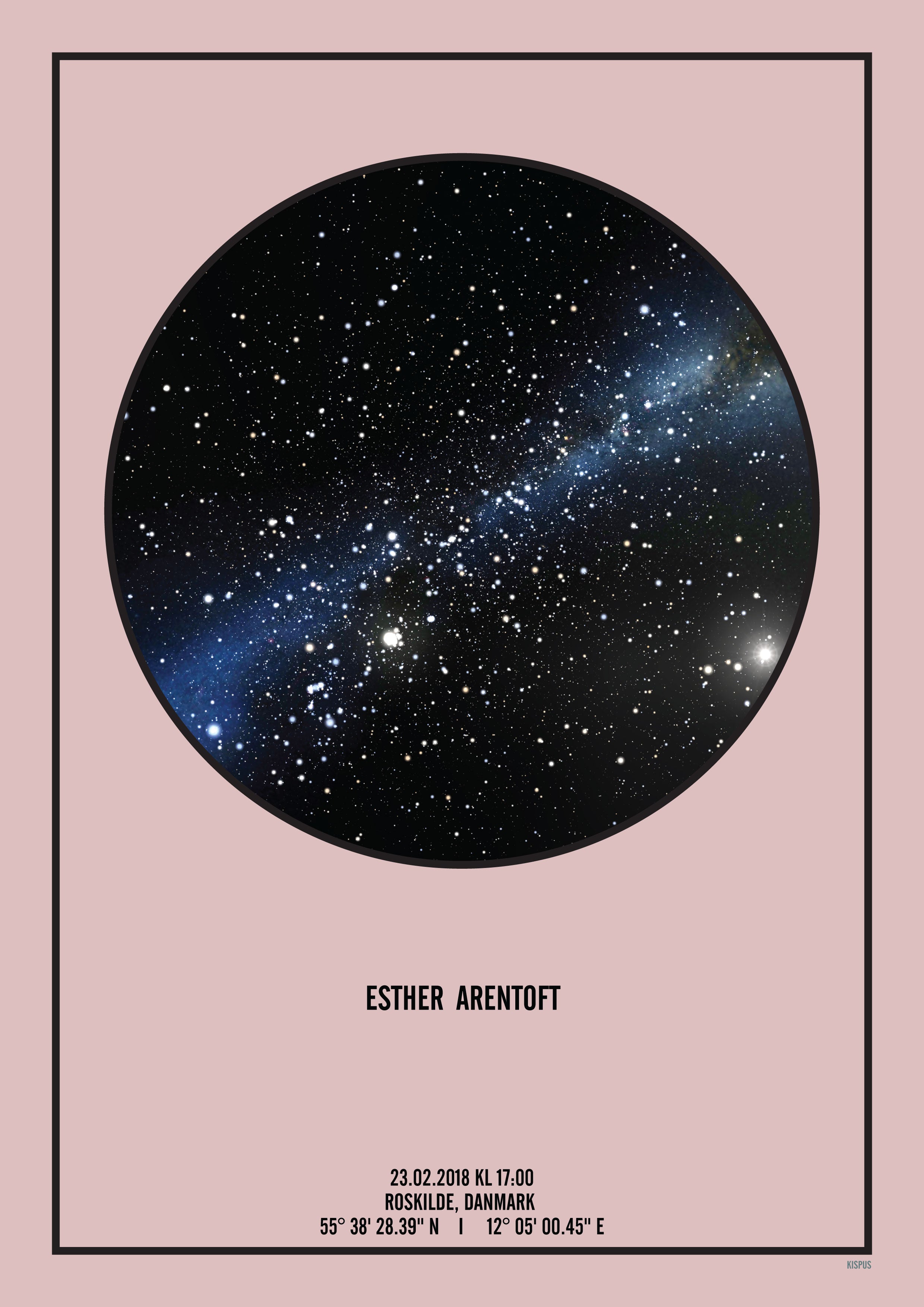 Stjernehimmel plakat med print af mælkevejen 