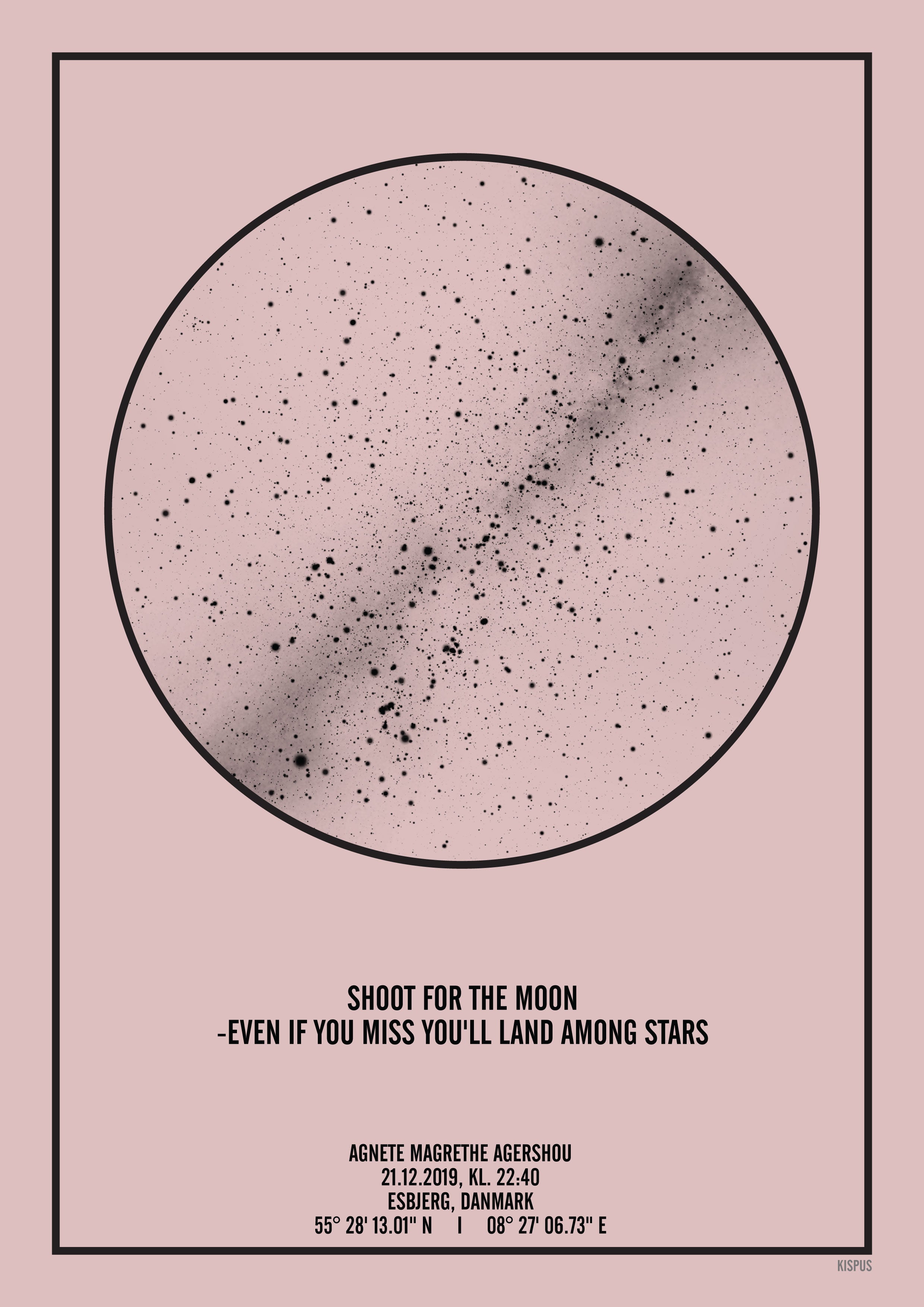 SHOOT FOR THE MOON -EVEN IF YOU MISS YOU'LL LAND AMONG STARS plakat